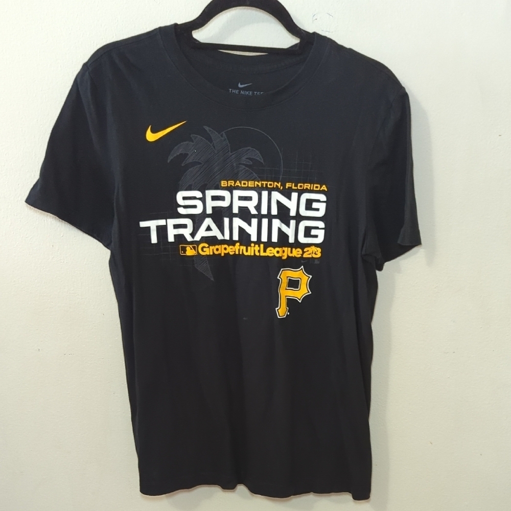 Nike Pittsburgh Pirates T-shirt Black + Gold MLB Spring Training Men's Size S